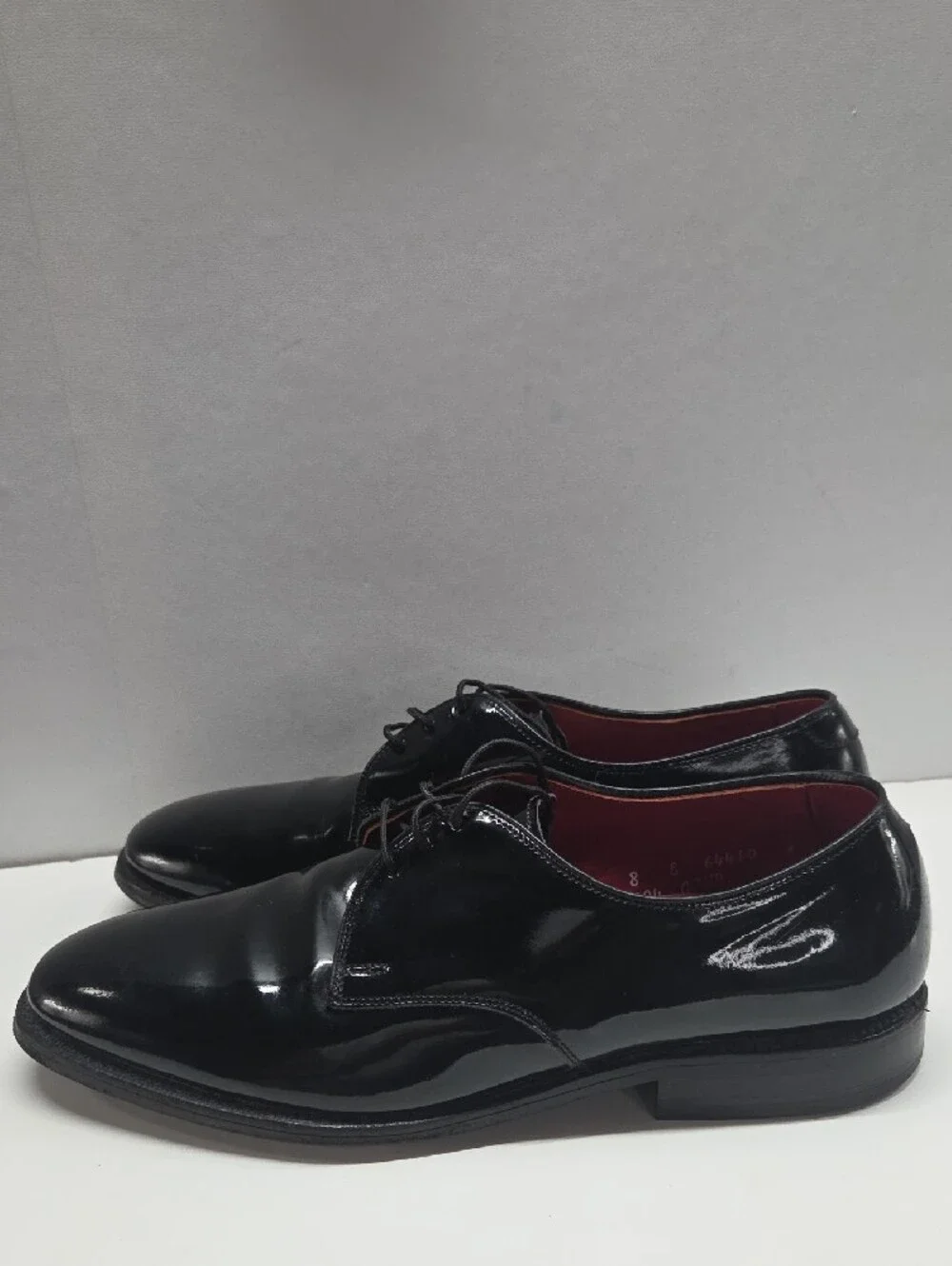 Allen Edmonds Black Patent Leather Derby Dress Shoes Size 8